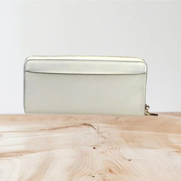 White Kate Spade Morgan Zip Around Continental Wallet - Picture 8 of 12
